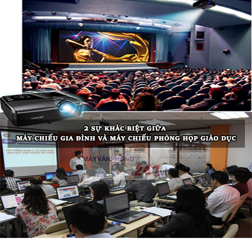 2 sự khác biệt giữa máy chiếu gia đình và máy chiếu phòng họp giáo dục